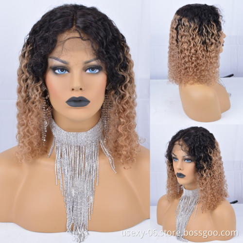 Dropshipping Preplucked Wigs Human Hair Virgin Brazilian Lace Front Wig Perruques Naturelles Courtes Raw Hair